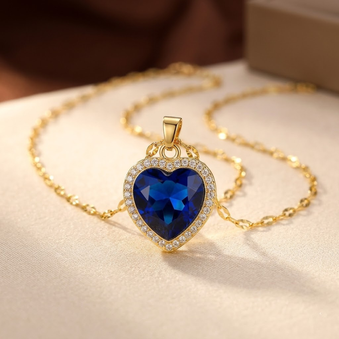 Priya Gold Sapphire Necklace