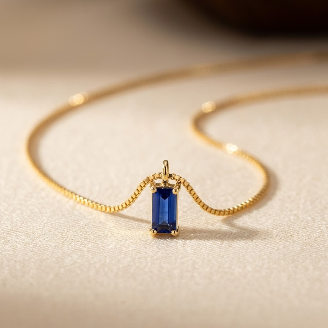 Liora Gold Sapphire Necklace