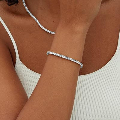 Madeleine White Gold Tennis Bracelet