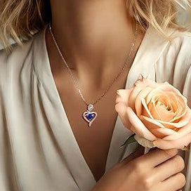 Lucienne White Gold Sapphire Necklace