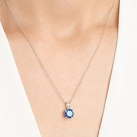 Livia White Gold Sapphire Necklace