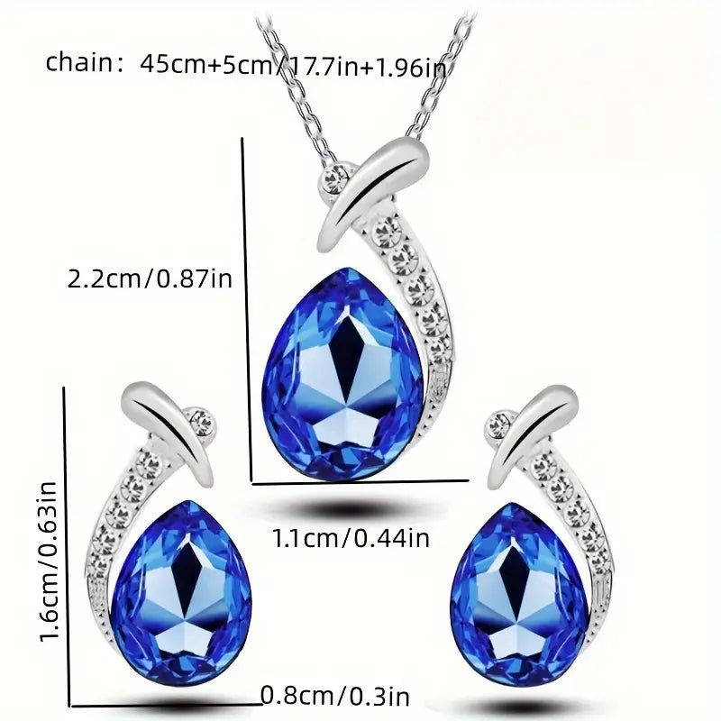 Lorena White Gold Sapphire Set