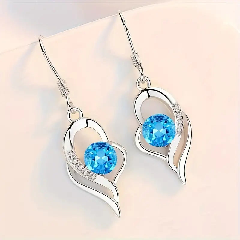 Loredana White Gold Sapphire Earrings