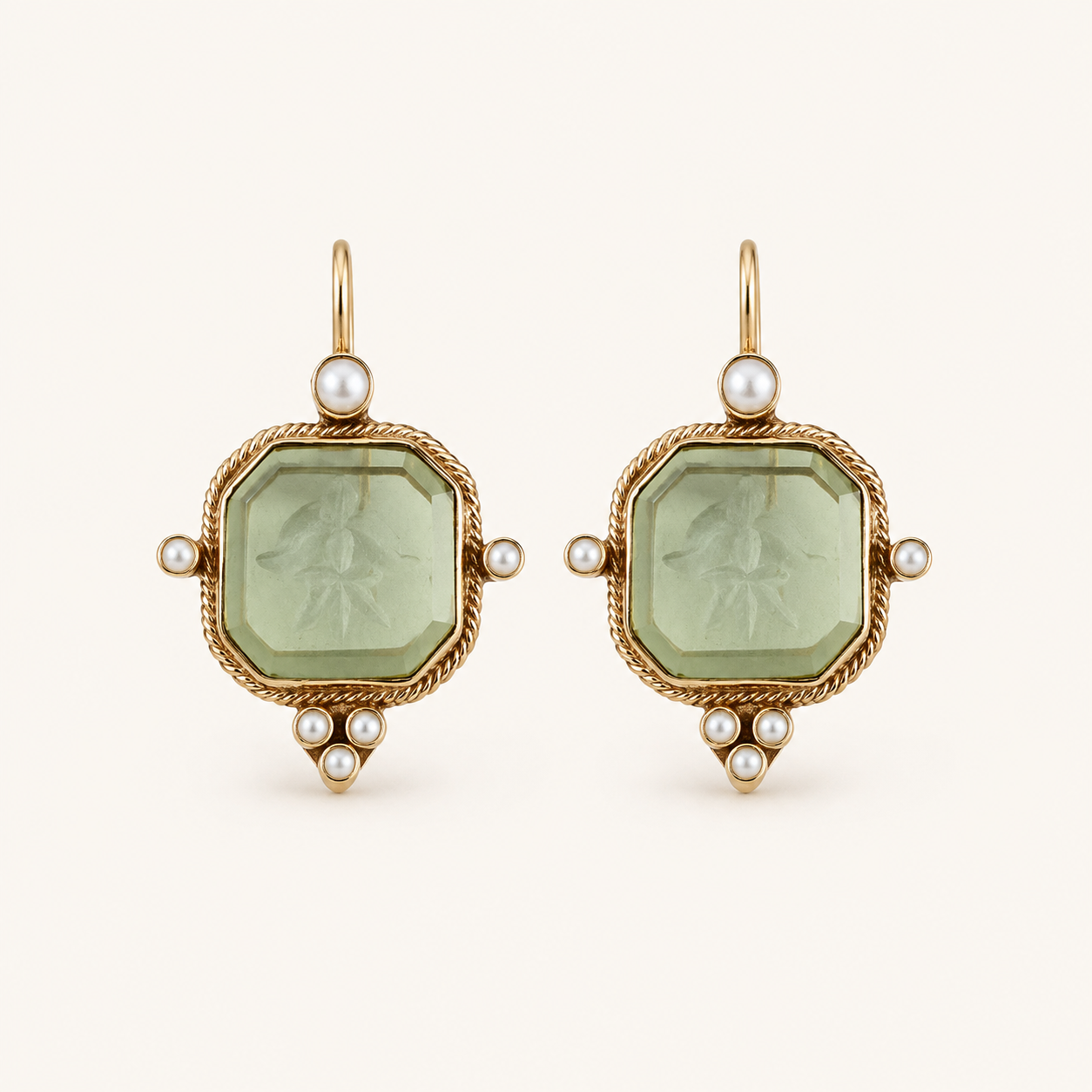Ines Vintage Pearl Earrings
