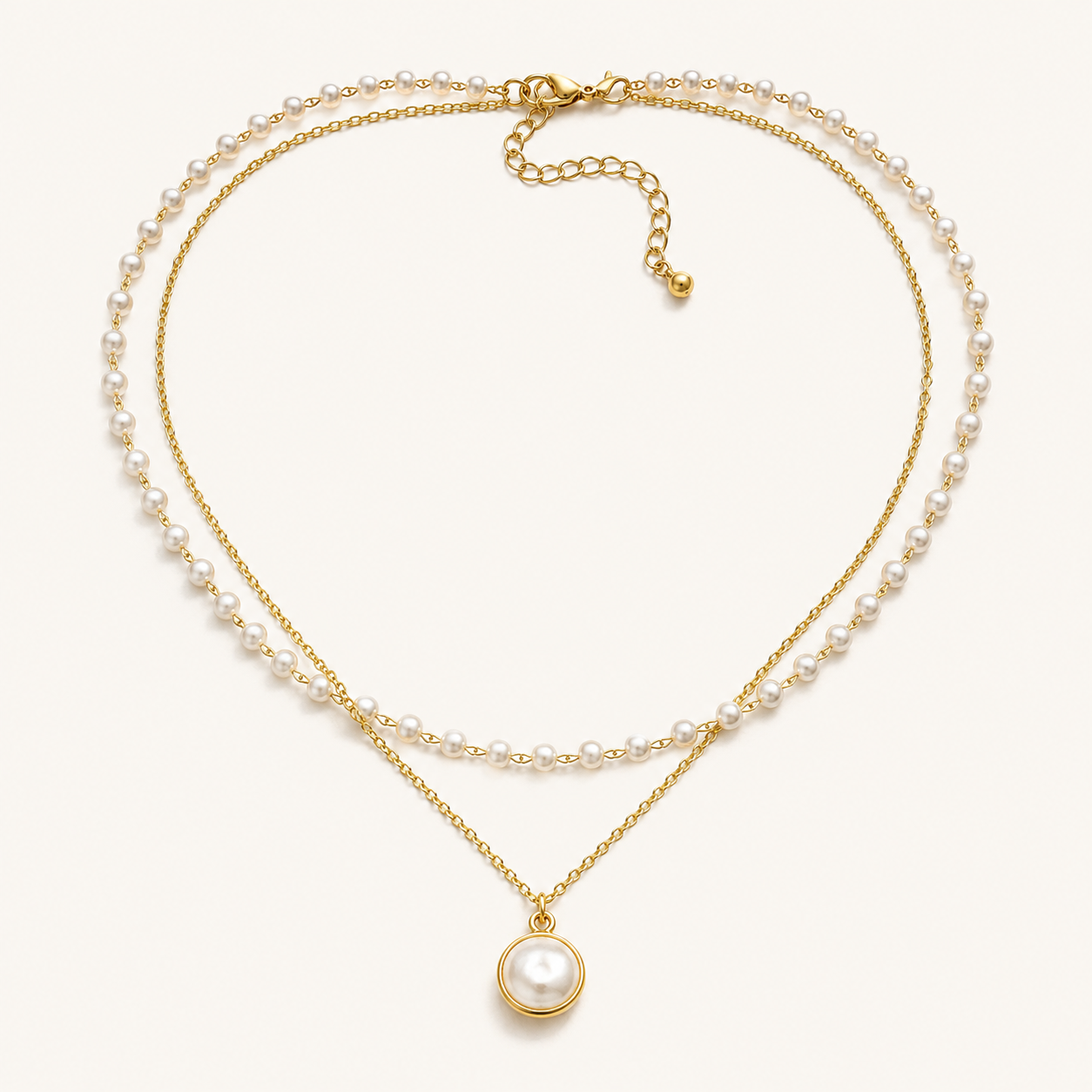 Adelina Gold Pearl Necklace