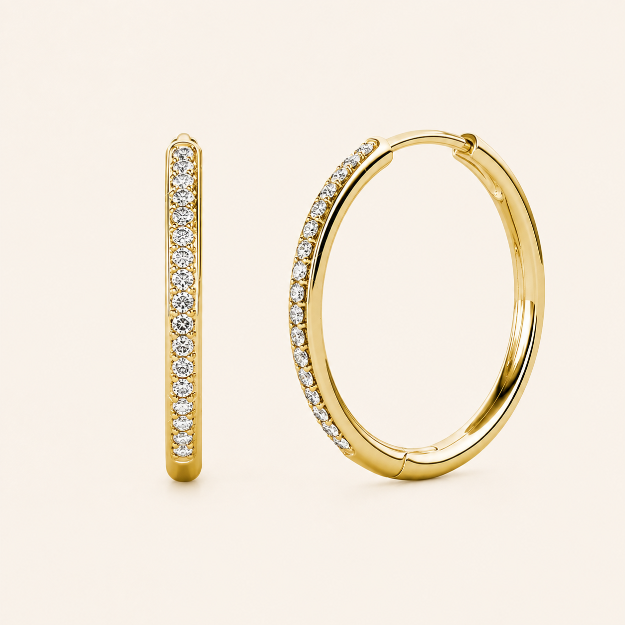 Vera Gold Pave Earrings