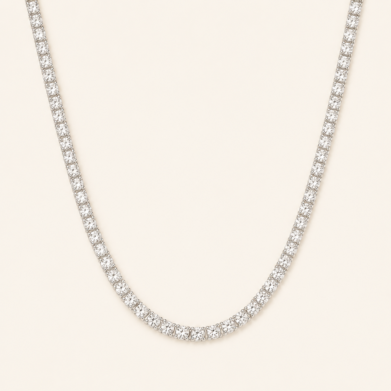 Thea Gold Tennis Necklace