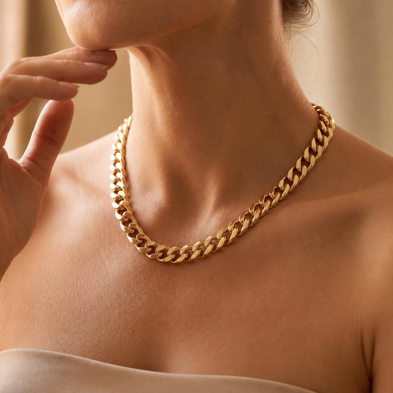 Marlowe Gold Cuban Necklace