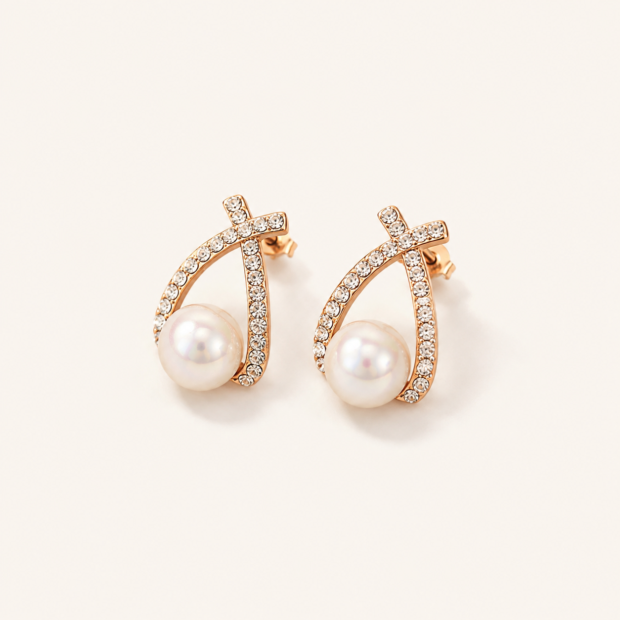 Bianca Gold Pearl Earrings