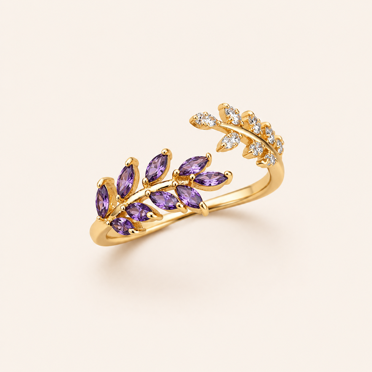 Greta Gold Amethyst Ring