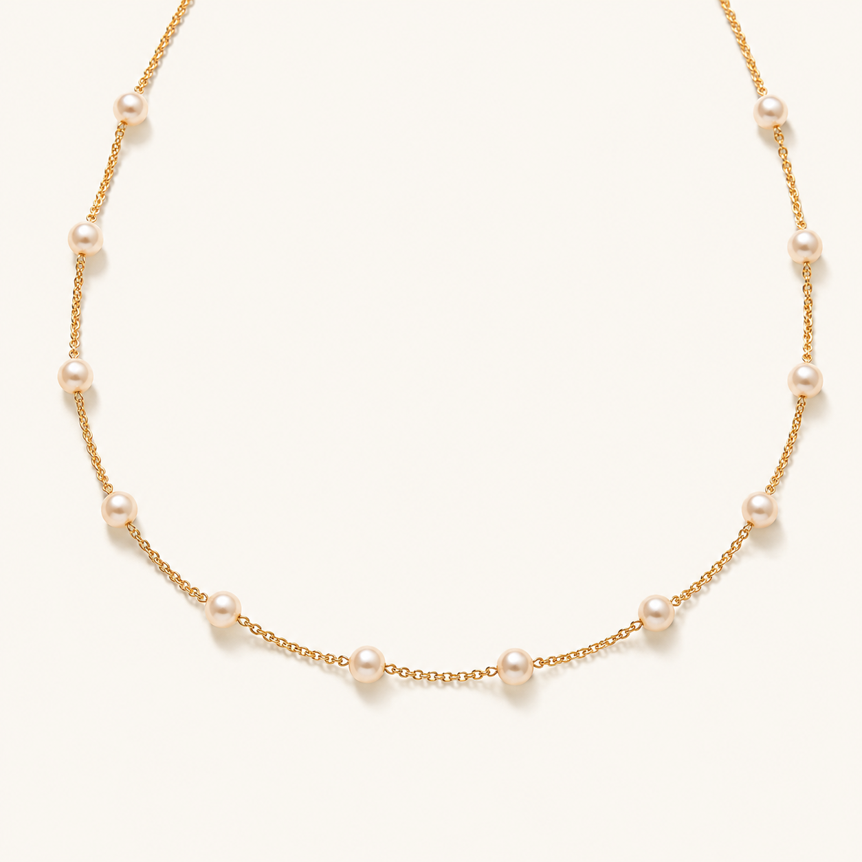 Beatrix Gold Pearl Necklace