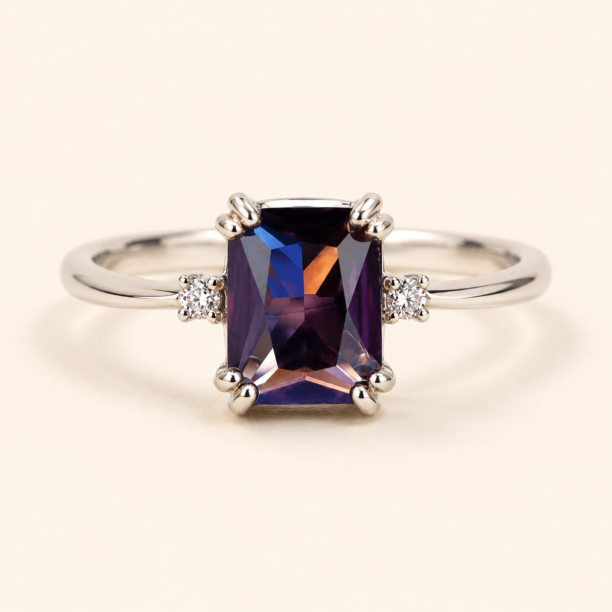 Ivy Silver Amethyst Ring