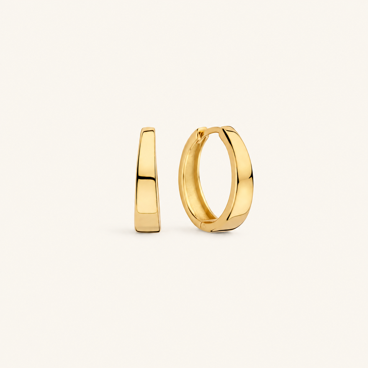 Gia White Gold Hoop Earrings