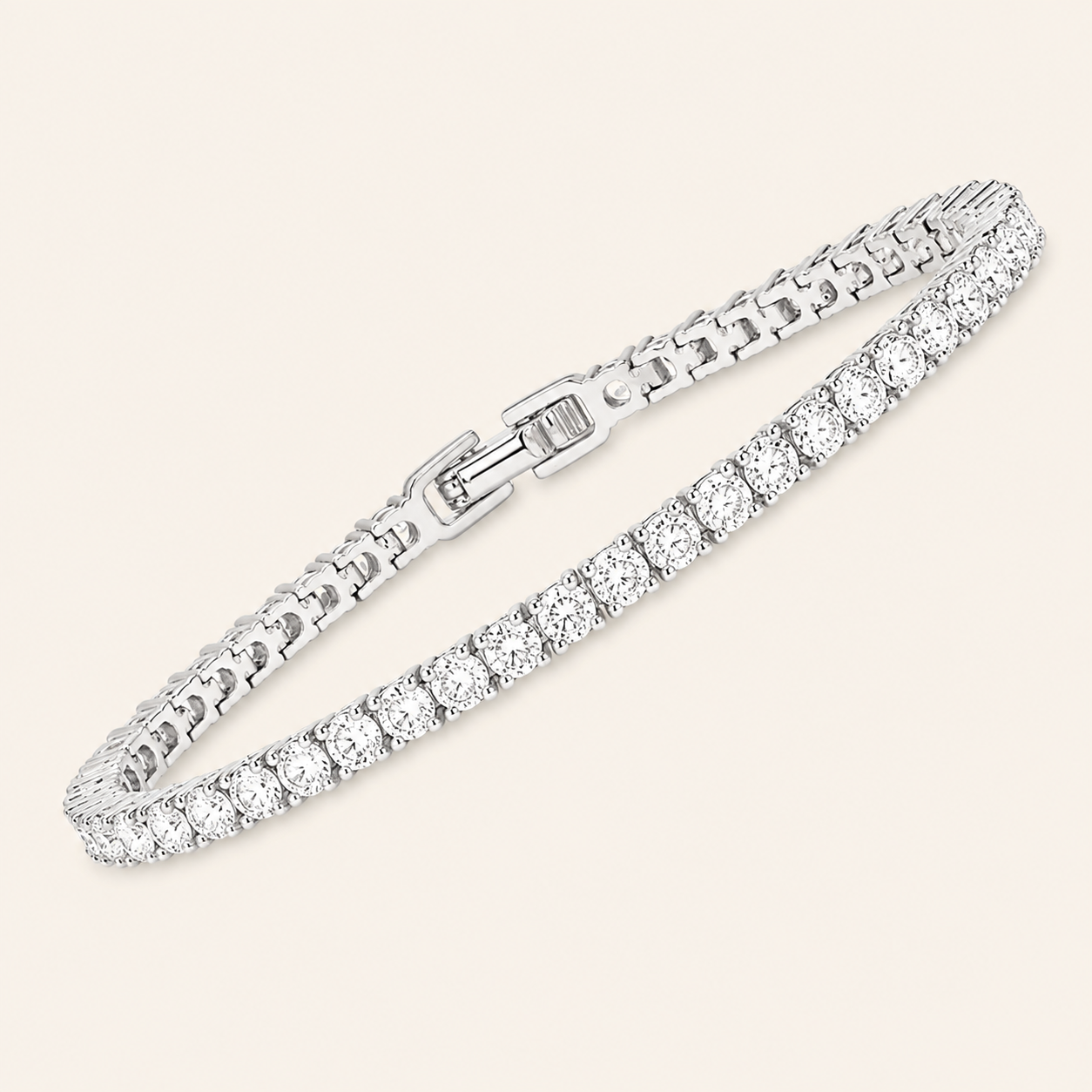 Madeleine White Gold Tennis Bracelet