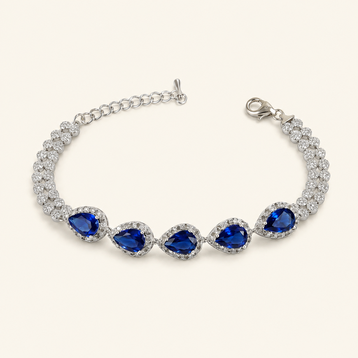 Seren White Gold Sapphire Bracelet