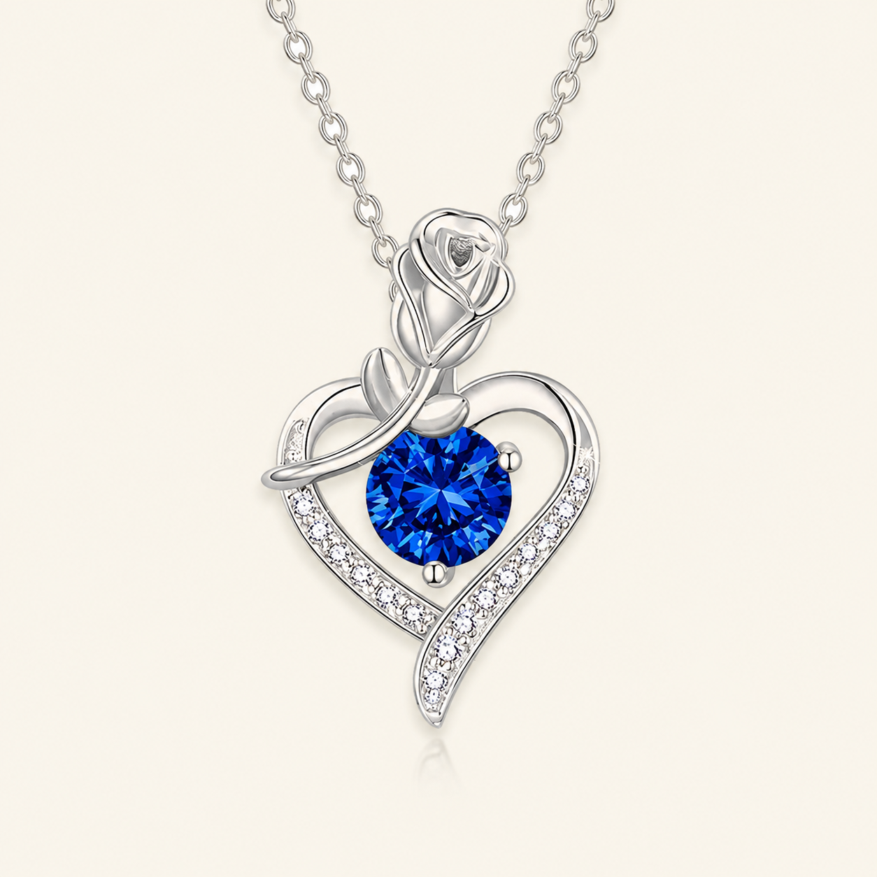 Lucienne White Gold Sapphire Necklace