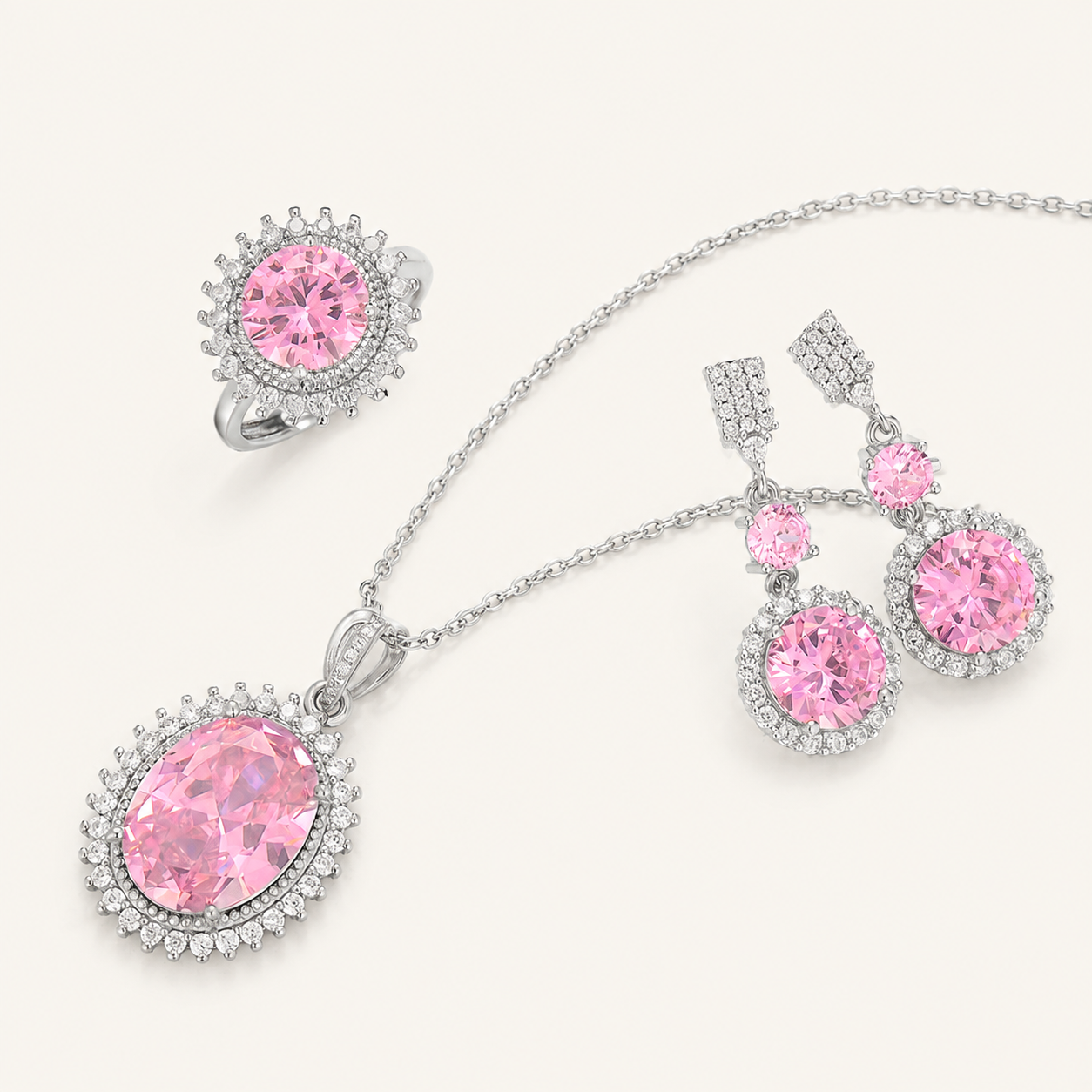 Aurielle White Gold Set