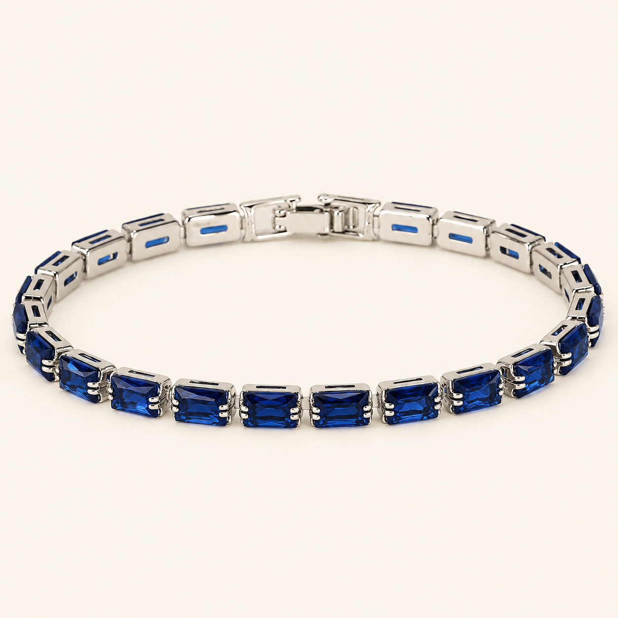 Mireda White Gold Sapphire Bracelet