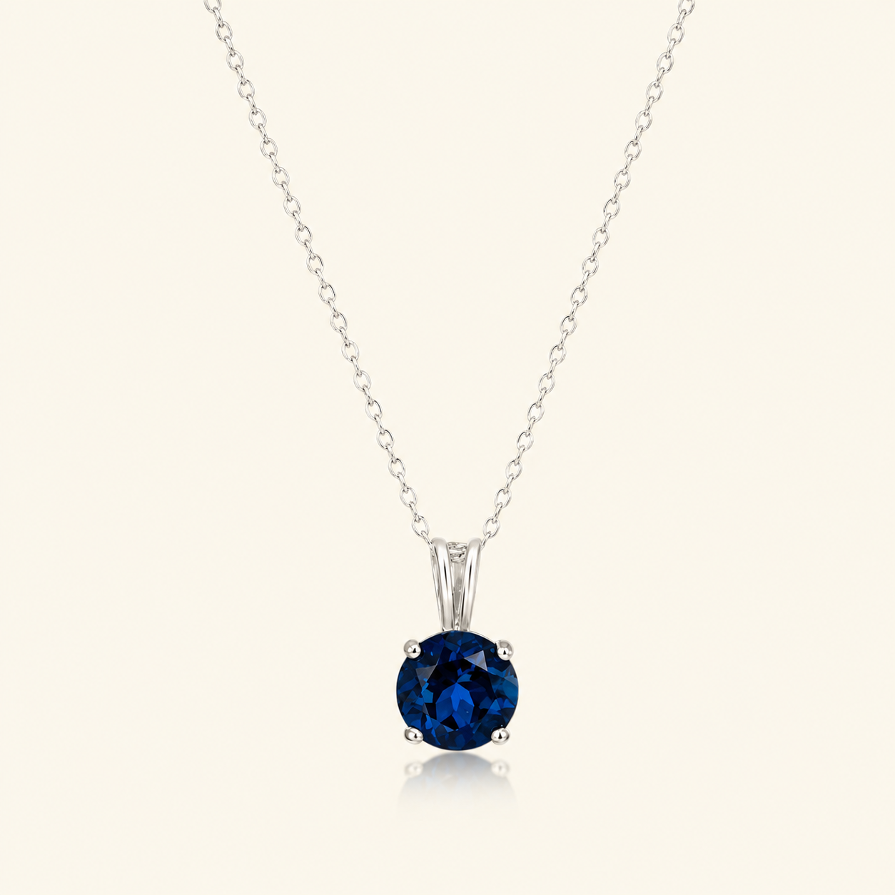 Livia White Gold Sapphire Necklace