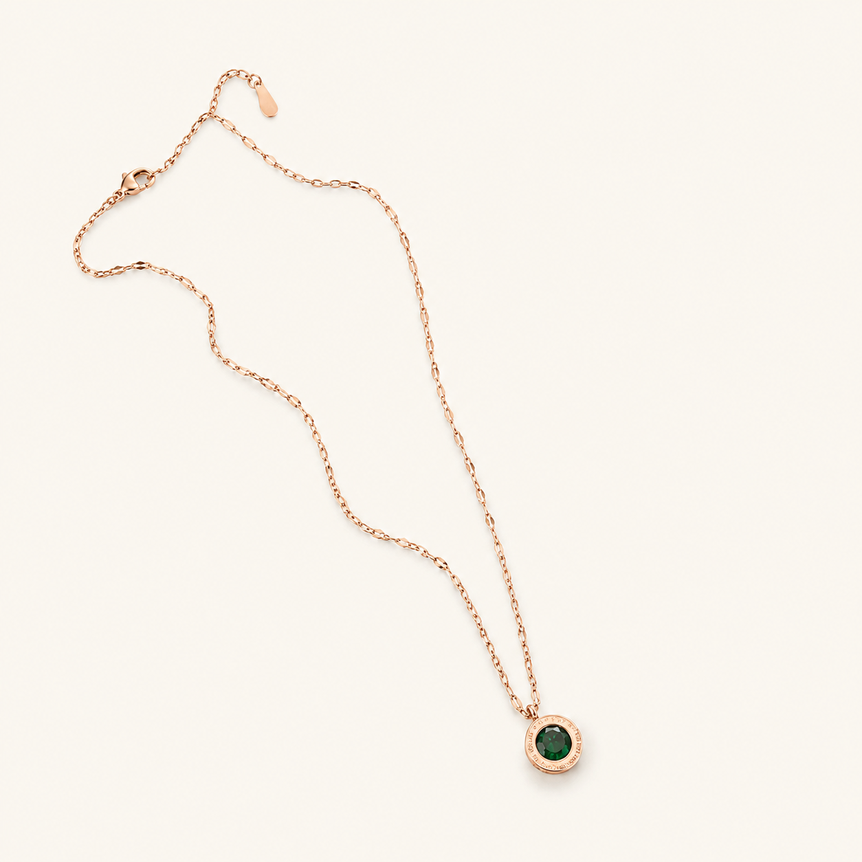 Letizia Gold Emerald Necklace