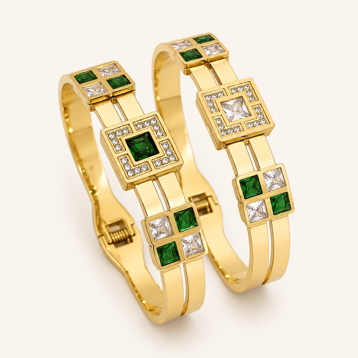 Esme Gold Emerald Bracelet