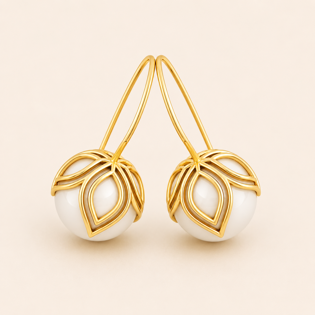 Ivanna Gold Pearl Earrings