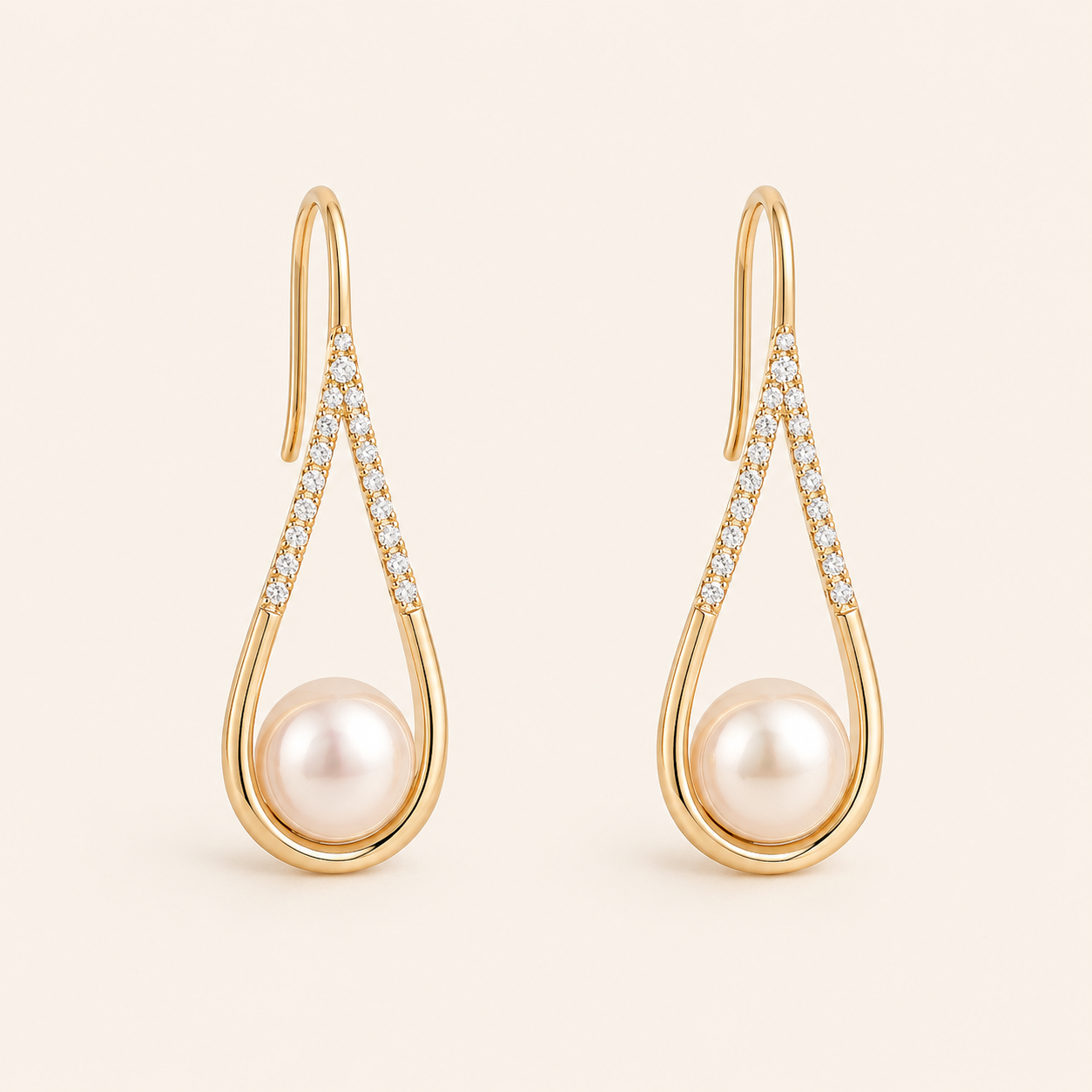 Isadora Rose Gold Pearl Earrings