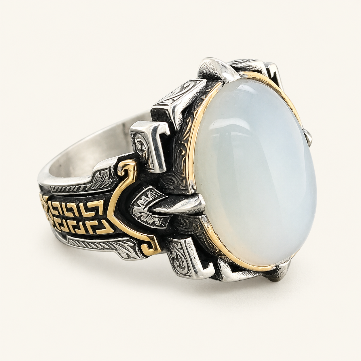 Helena White Gold Seal Ring