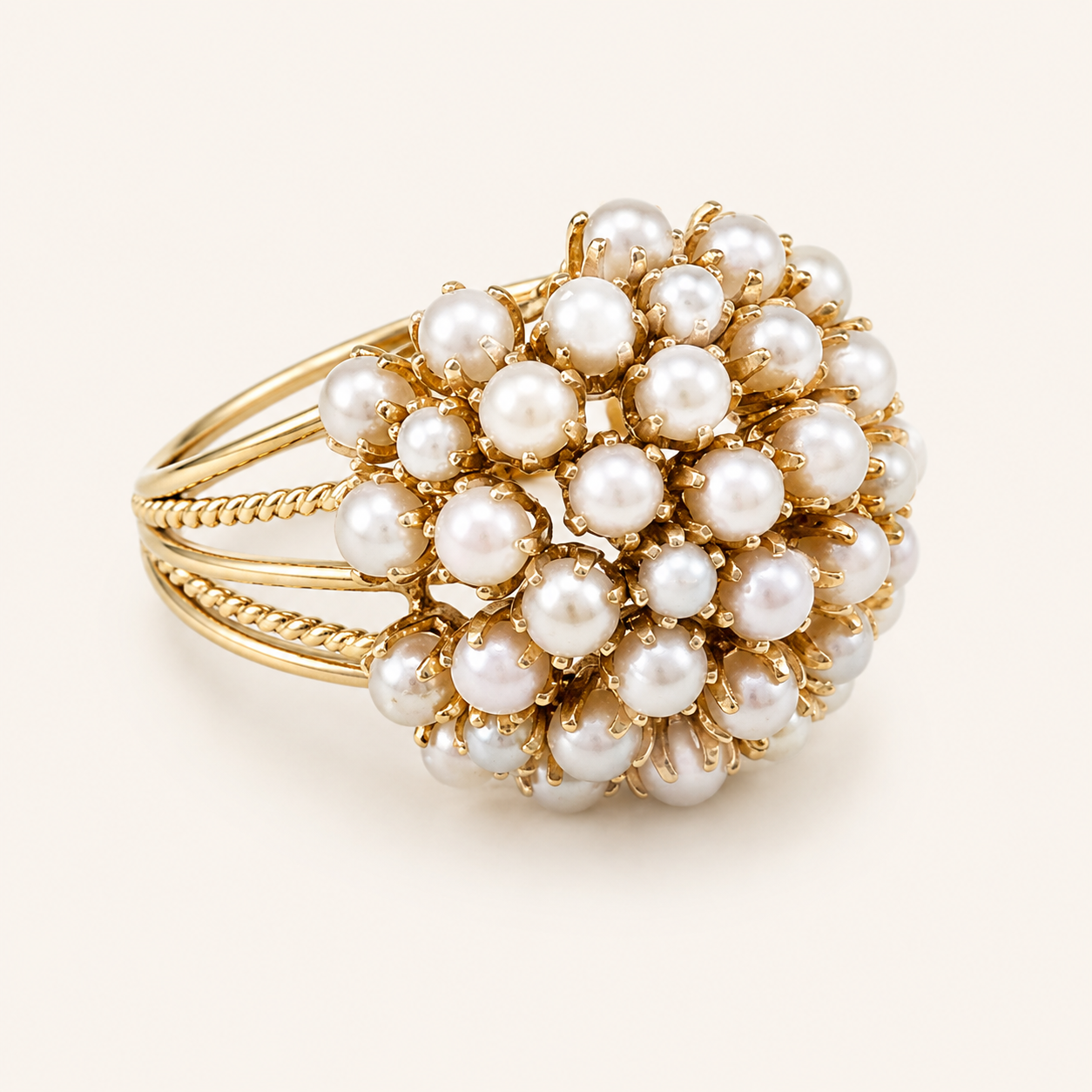 Ginevra Gold Pearl Ring
