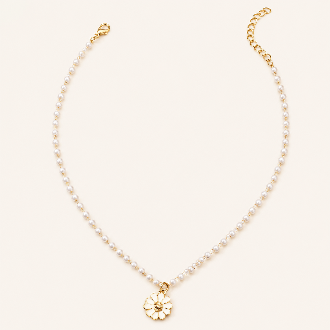 Gianna White Gold Pearl Necklace