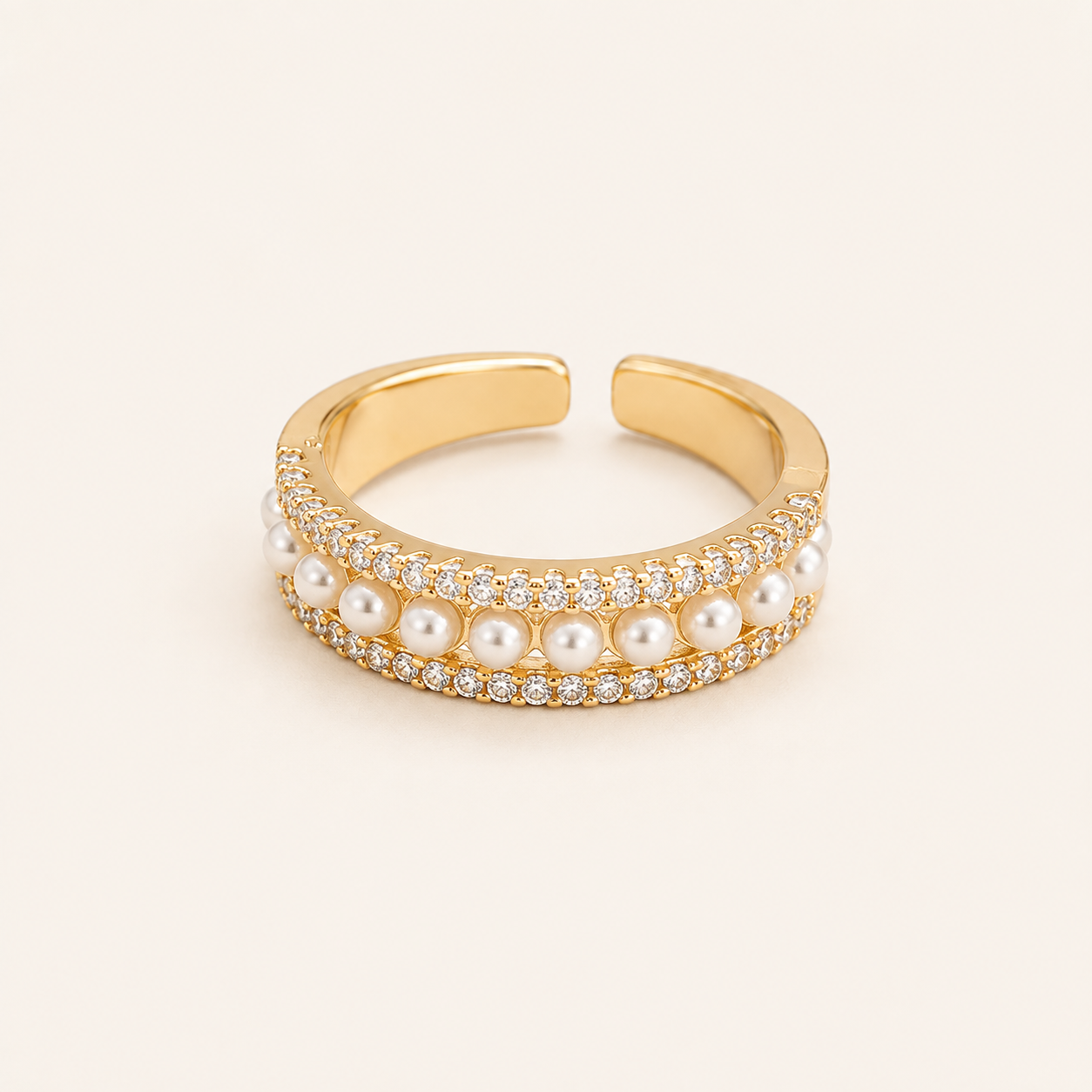 Gaia Gold Pearl Ring