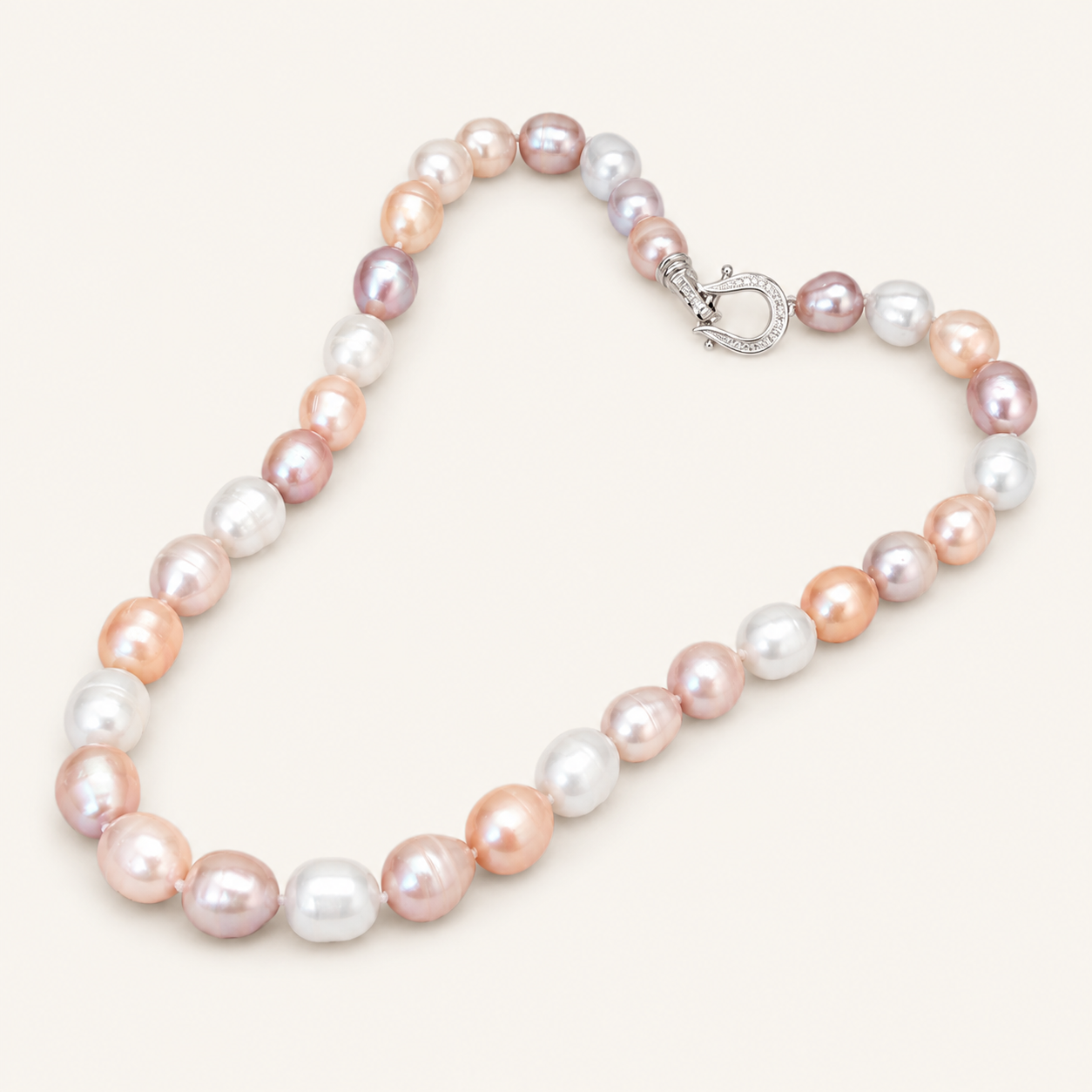 Felicia White Gold Pearl Necklace