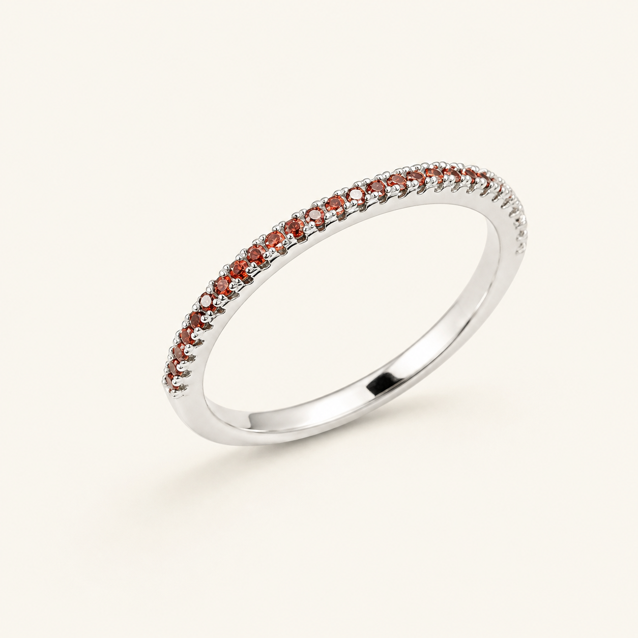 Soraya White Gold Ruby Ring