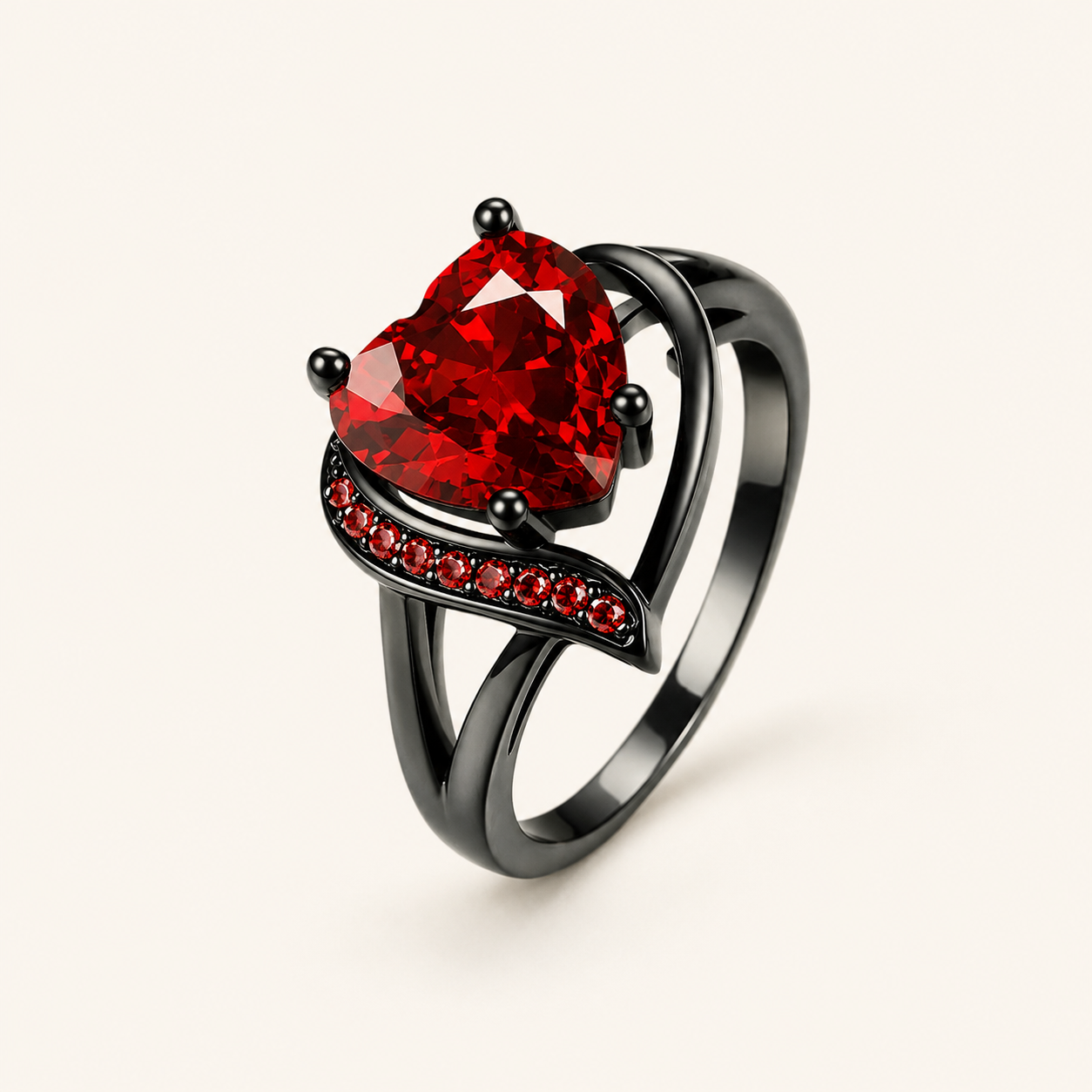 Calindra Heart Ruby Ring
