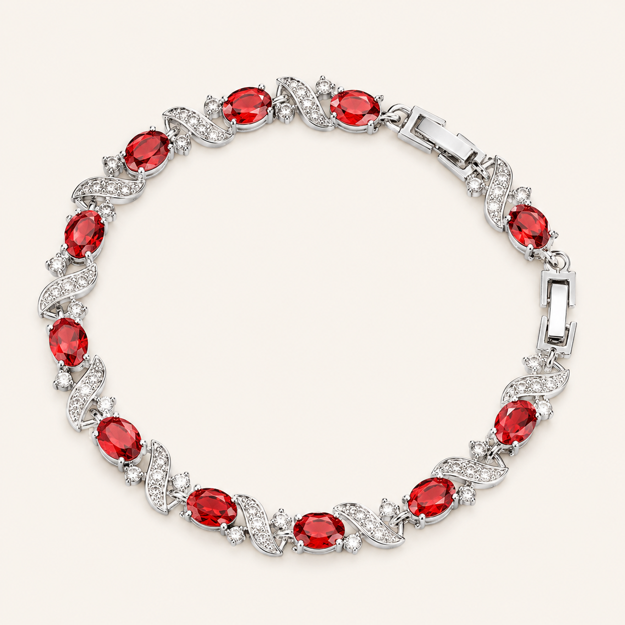 Giada White Gold Ruby Bracelet