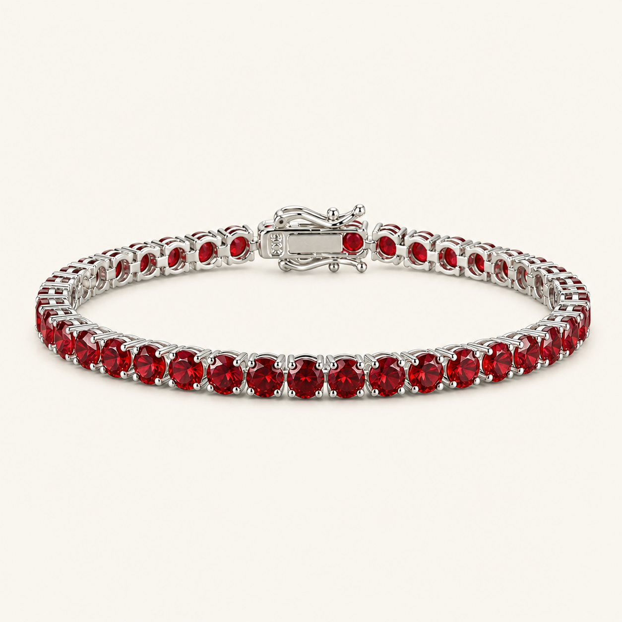 Donatella White Gold Ruby Bracelet