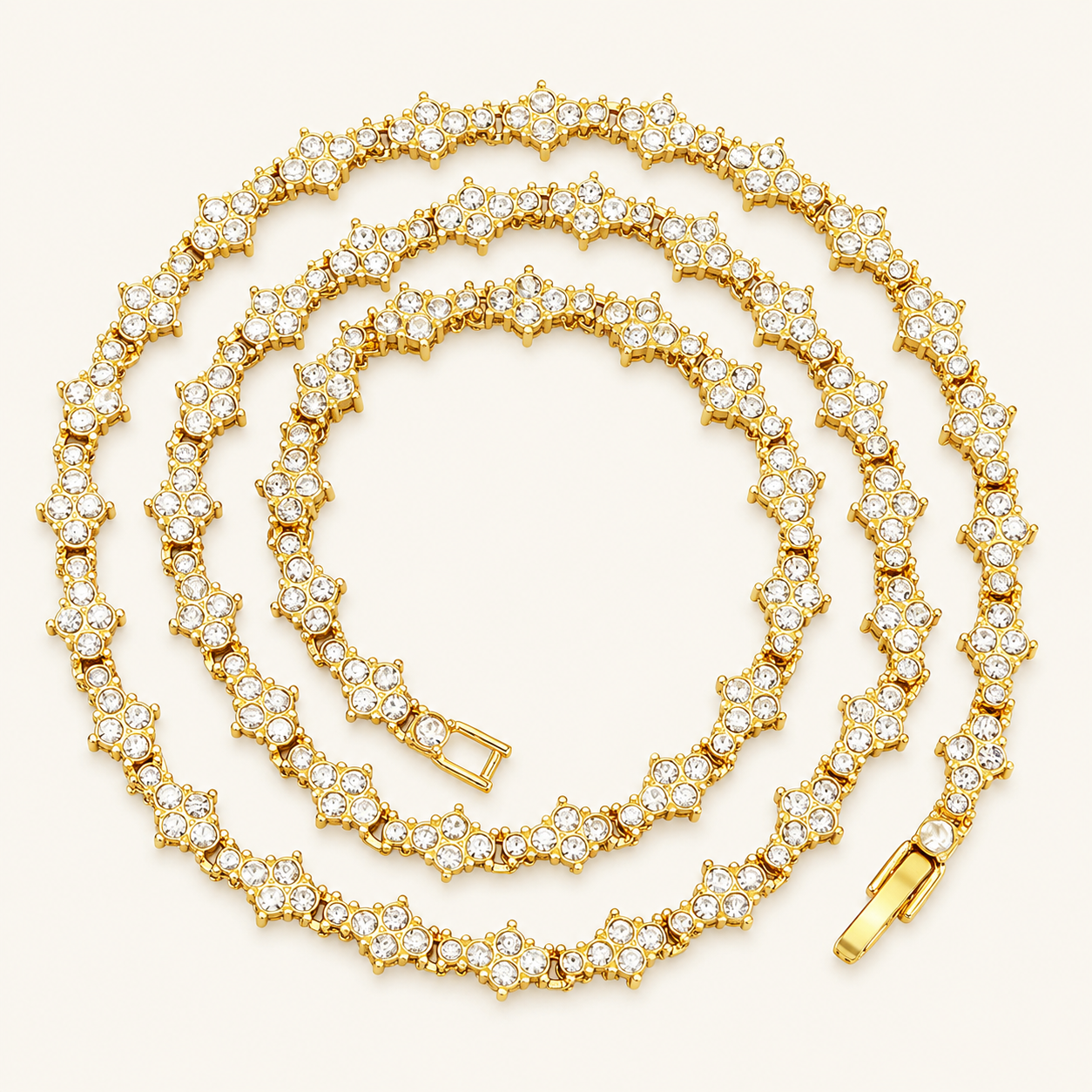 Ariane White Gold Tennis Necklace