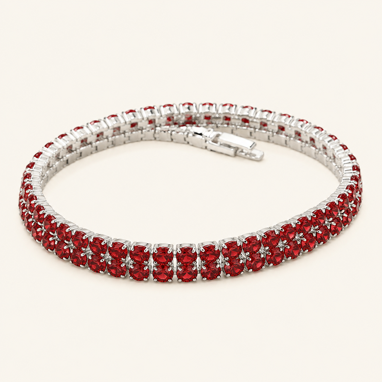 Alba White Gold Ruby Tennis