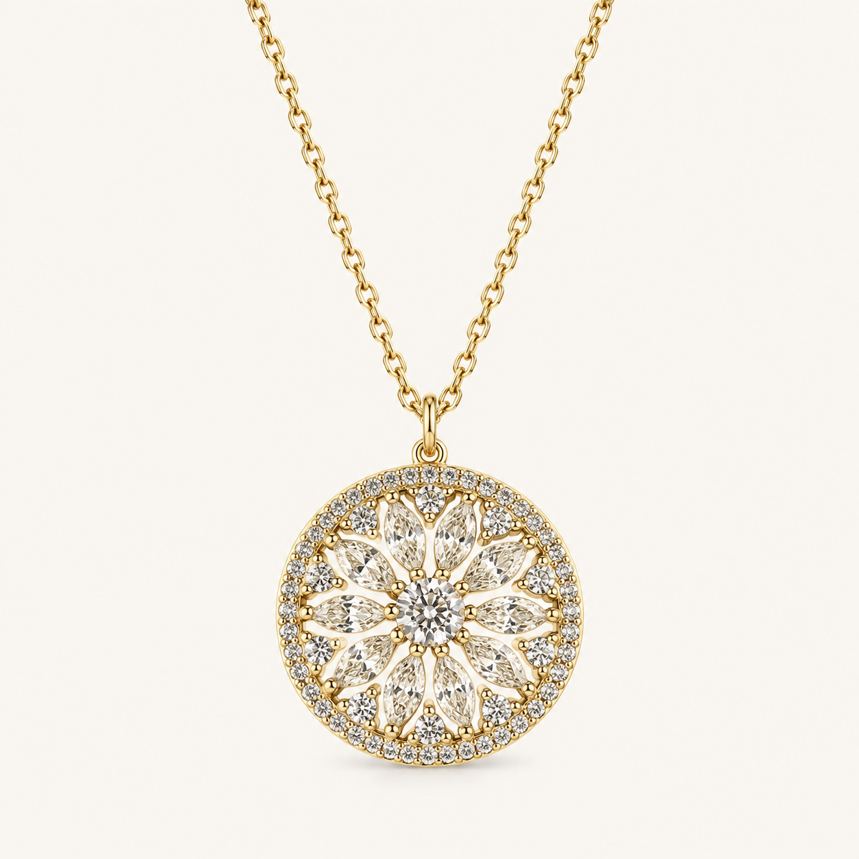 Berenice Gold Sunflower Necklace