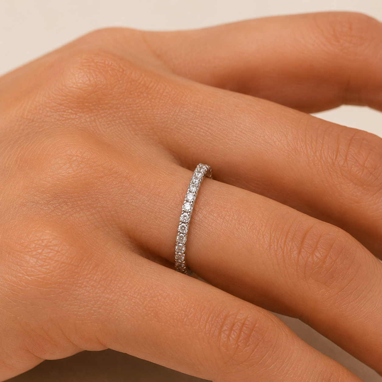 Maia White Gold Band Ring