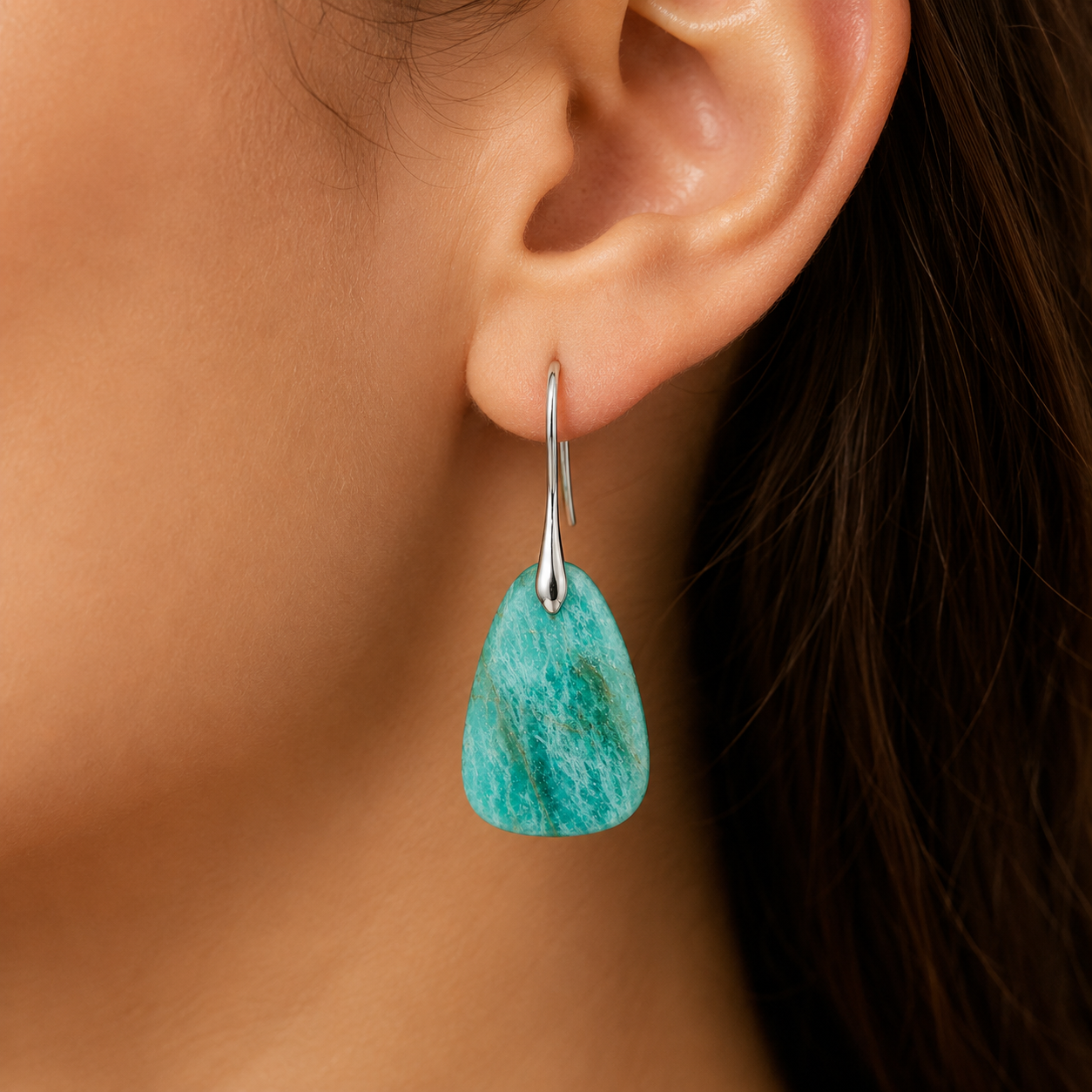 Carola White Gold Earrings