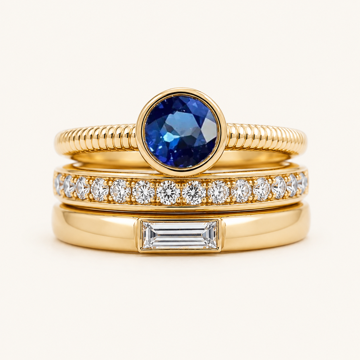 Elvia Gold Sapphire Set