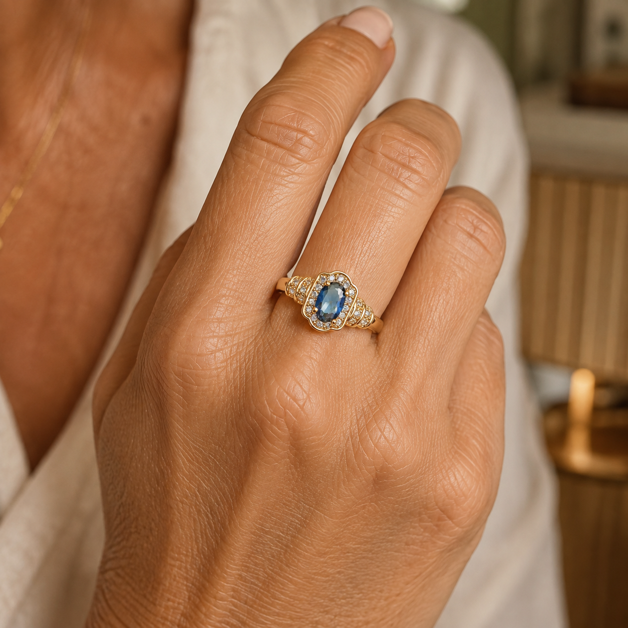 Paola Gold Sapphire Ring