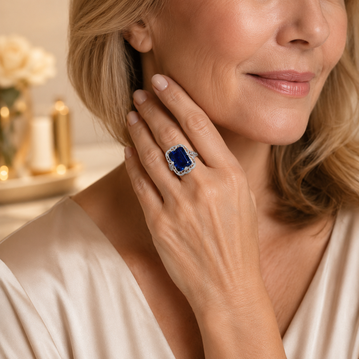 Mirella White Gold Sapphire Ring