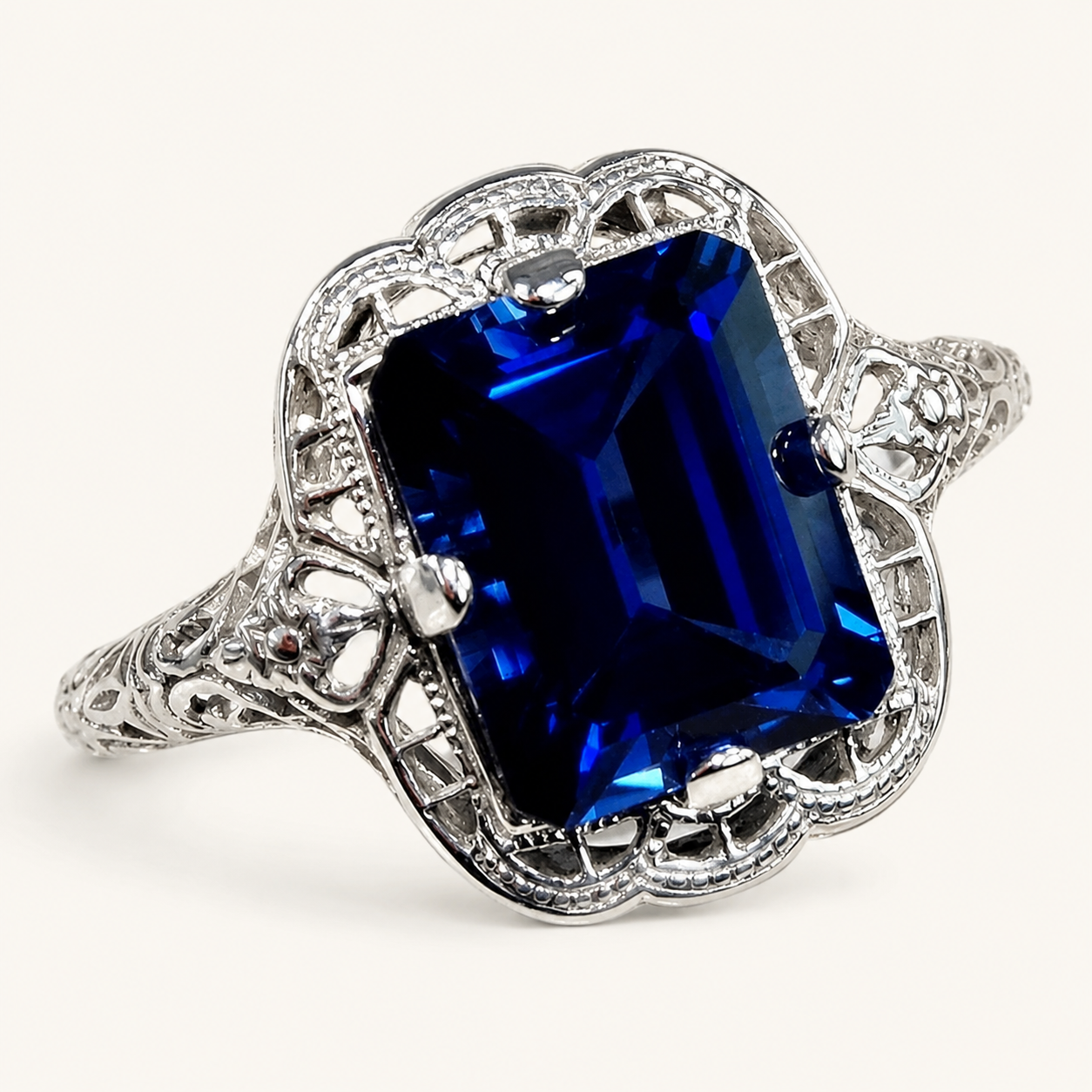 Mirella White Gold Sapphire Ring
