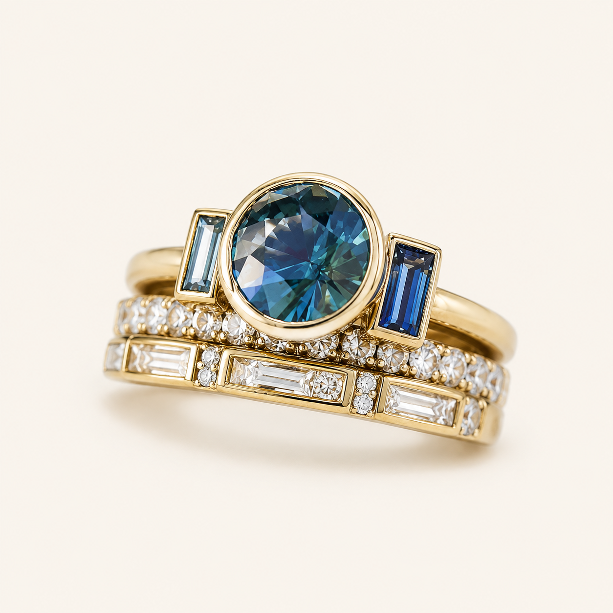 Ottavia Gold Sapphire Set