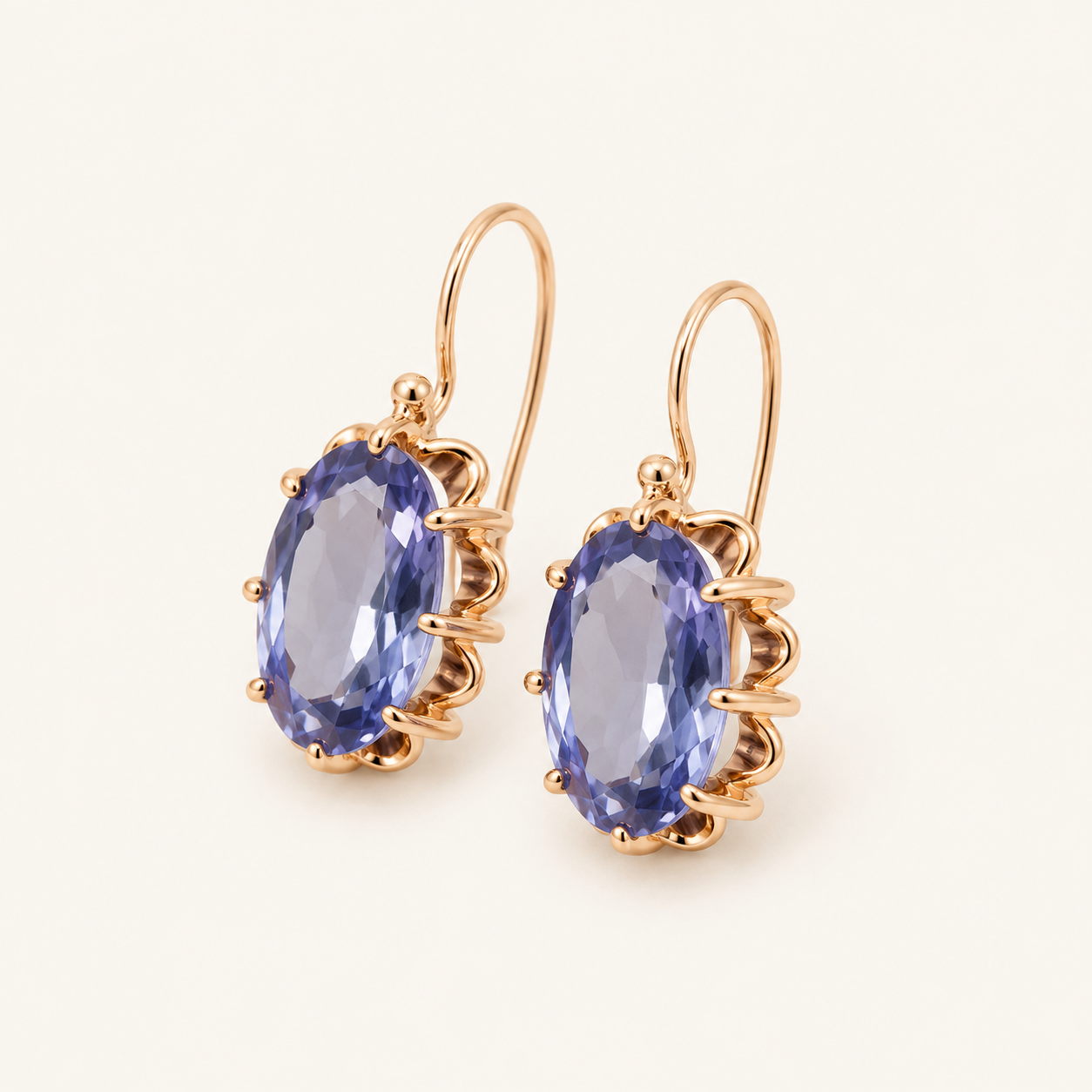 Aurora Gold Sapphire Earrings