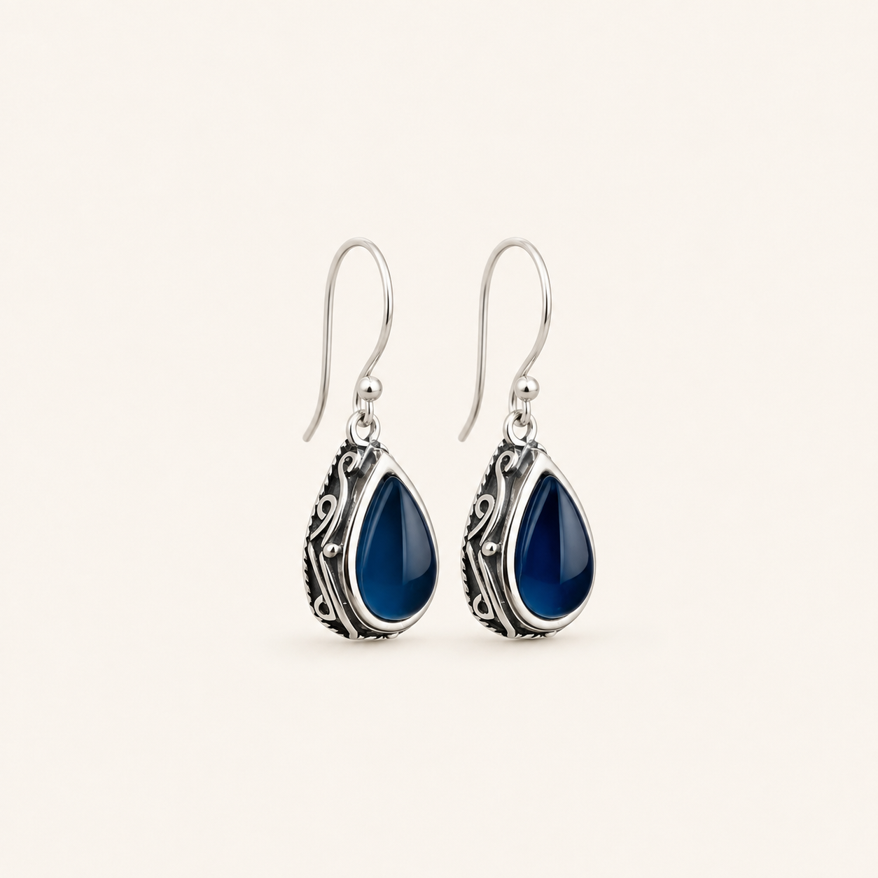 Celestina White Gold Sapphire Earrings