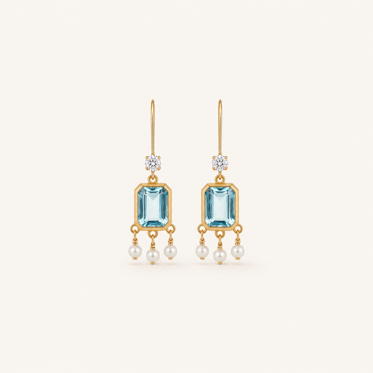 Veronica Gold Sapphire Earrings