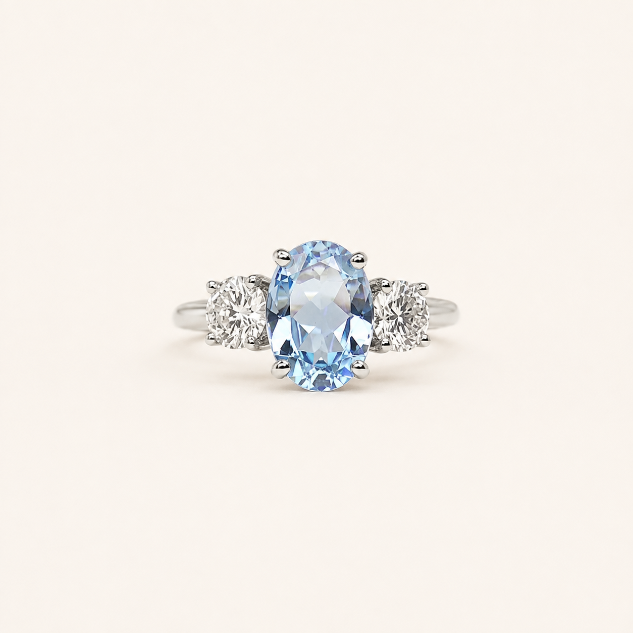 Clementina White Gold Sapphire Ring